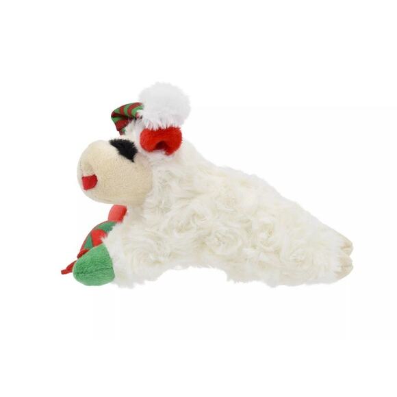 Lamb Chop Small Plush Dog Toy Holiday Peppermint Candy Squeaky Crinkle Toss New - Picture 4 of 4